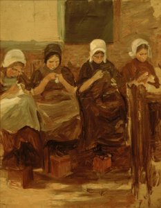 Filles cousant à Huyzen - Max Liebermann