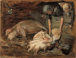 Porcherie, crèche, 1887