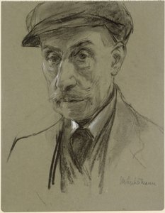 Autoportrait au bonnet - Max Liebermann