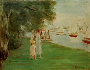 Promeneurs sur la rive du Wannsee