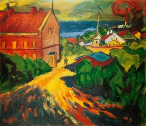 La maison rouge des fonctionnaires - Max Pechstein