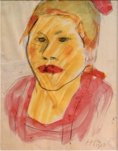 tête de fille - Max Pechstein