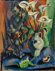 Nature morte avec putto et calla - Max Pechstein