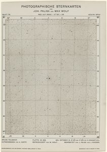 Photographische Sternkarten, 15 octobre 1901, 654. Créateurs : Max Wolf, Johann Palisa