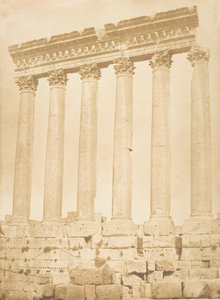 Colonnade du Temple du Soleil, à Baalbek Héliopolis, septembre 1850