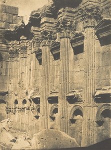 Colonnade intérieure du Naos du Temple de Jupiter, à Baalbek Héliopolis, 15 septembre 1850