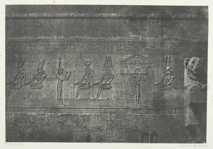Grand Temple de Dendérah Teutyres, Sculptures de la Façade Postérieure, Haute-Égypte, 1849-51 - Maxime Du Camp
