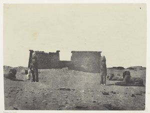 Hémi-Spéos De Séboua, Drômos; Nubie, plate 97 from the album "Egypte, Nubie, Palestine et Syrie" (1852)