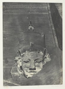 Ibsamboul, Colosse Occidental Du Spéos De Phrè; Nubie, plate 107 from the album "Egypte, Nubie, Palestine et Syrie" (1852) - Maxime Du Camp