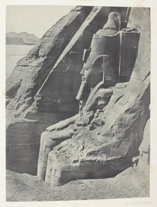 Ibsamboul, Colosse Oriental Du Spéos De Phrè, Vu De Profil; Nubie, plate 104 from the album "Egypte, Nubie, Palestine et Syrie" (1852) - Maxime Du Camp