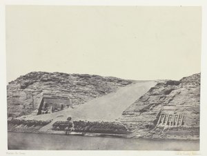 Ibsamboul, Les Deux Spéos; Nubie, plate 101 from the album "Egypte, Nubie, Palestine et Syrie" (1852) - Maxime Du Camp