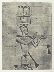 Kalabscheh, Sculptures De La Façade Postérieure Du Temple; Nubie, plate 91 from the album "Egypte, Nubie, Palestine et Syrie" (1852) - Maxime Du Camp