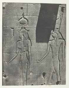 Kalabscheh, Sculptures De La Façade Postérieure Du Temple; Nubie, plate 92 from the album "Egypte, Nubie, Palestine et Syrie" (1852)