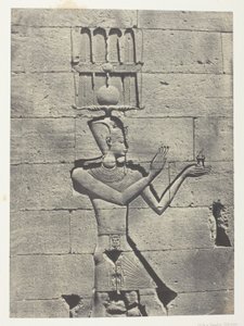 Kalabscheh, Sculptures De La Façade Postérieure Du Temple; Nubie, plate 91 from the album "Egypte, Nubie, Palestine et Syrie" (1852)