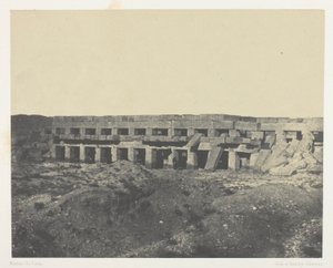 Palais de Karnak, Appartements privés du Palais, Promenoir de Thoutmès III ; Thèbes - Maxime Du Camp