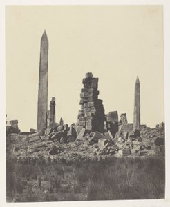 Palais de Karnak, Les Obélisques; Thèbes - Maxime Du Camp