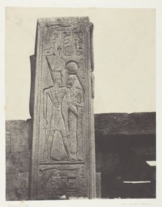Palais de Karnak, Pilier devant le Sanctuaire de Granit; Thèbes - Maxime Du Camp