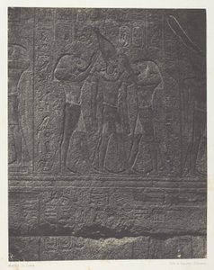 Palais de Karnak, sculptures extérieures du sanctuaire de granit; Thèbes - Maxime Du Camp