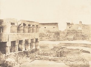 Palais et village de Louxor, pris du sud, Thèbes, 1849-50 - Maxime Du Camp
