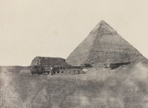 Pyramide de Chéphren, Egypte Moyenne, plate 10 from the album "Egypte, Nubie, Palestine et Syrie" (1852) - Maxime Du Camp