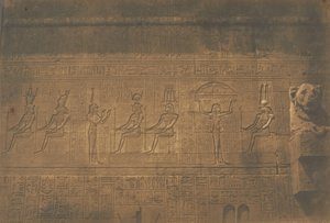Sculptures sur la façade postérieure du grand temple de Dendérah Tentyris - Maxime Du Camp