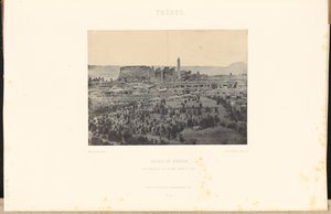 Thèbes. Palais de Karnak. Vue générale des ruines, prise à l