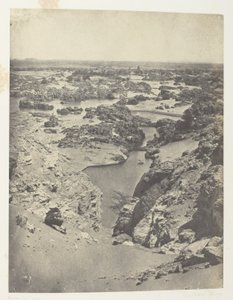 Vue Cavalière De La Seconde Cataracte; Nubie, plate 111 from the album "Egypte, Nubie, Palestine et Syrie" (1852) - Maxime Du Camp