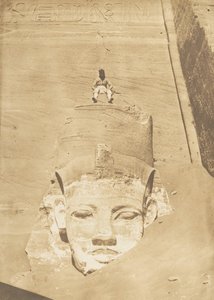 Colosse le plus occidental du temple de Re, Abou Simbel, 1850 - Maxime Du Camp