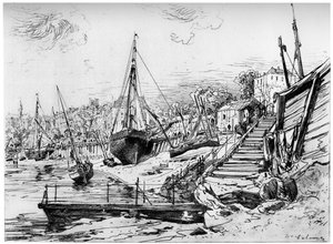 Concarneau, vers 1850-1895 - Maxime Lalanne