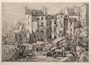 Démolition de vieilles maisons à Paris, 1862
