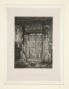 Porte de la galerie de chêne, pl. 8 de la suite Chez Victor Hugo