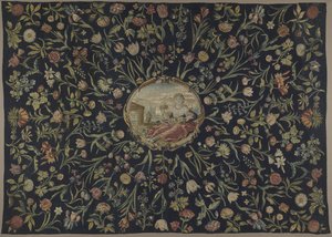 Nappe avec la personnification de Flora et un motif floral