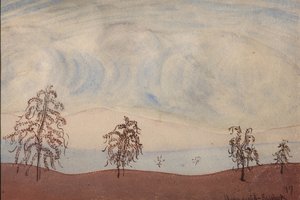 Paysage avec arbres, 1917