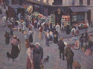 La Rue des Abbesses - Maximilien Luce