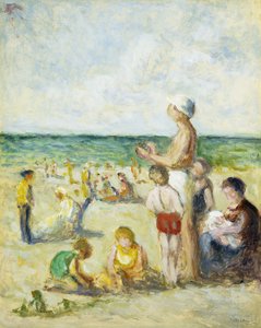 Sur la plage en Normandie, vers 1930 - Maximilien Luce