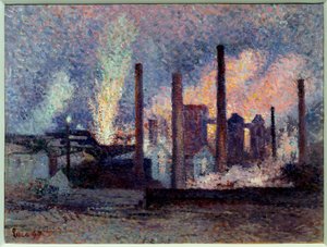 Vue des aciéries de Charleroi, Belgique