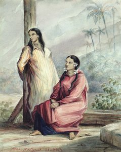 Deux femmes tahitiennes, vers 1841-48