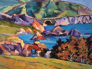Pont coloré sur la côte - Maxine Shore