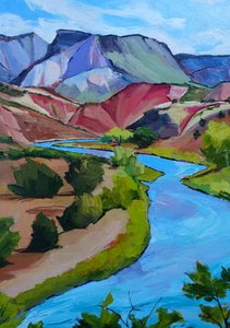 La vallée colorée de la rivière