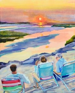 Un coucher de soleil apaisant sur la côte - Maxine Shore