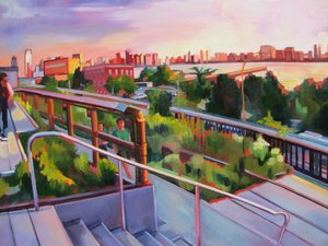 Vue du coucher de soleil depuis le parc urbain - Maxine Shore