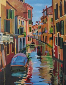 Reflets sur les canaux de Venise