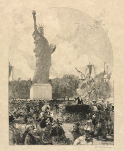 La Liberté éclairant le monde, offerte à la ville de Paris par les Américains