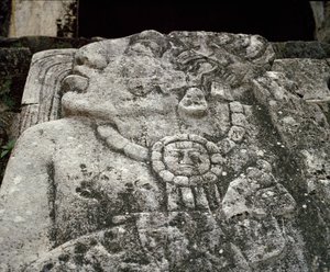 Stèle dans la maison A, patio 2 dans le palais - Mayan