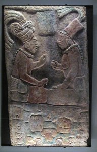 Deux hommes assis, El Chicozapote, Usumacinta, Période Classique Tardive, 600-900 apr. J.-C. - Mayan