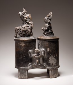 Vase à double chambre, Guatemala ou Mexique - Mayan Mayan