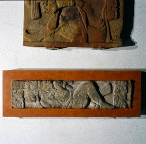 Linteau 27 de Tonina, Chiapas, Mexique, période classique tardive (600-900 AD) - Mayan Mayan