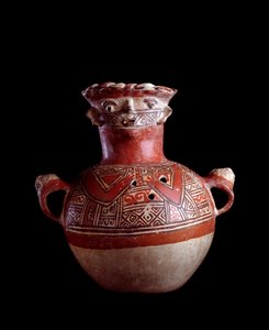 Art précolombien, civilisation maya, période postclassique : urne funéraire zoomorphe en argile - Mayan Mayan