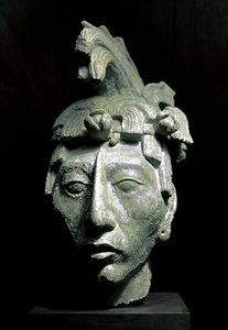 Tête de guerrier (sculpture, vers 683) - Mayan Mayan