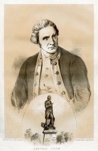 Capitaine James Cook, officier de marine et explorateur britannique du XVIIIe siècle, 1879
